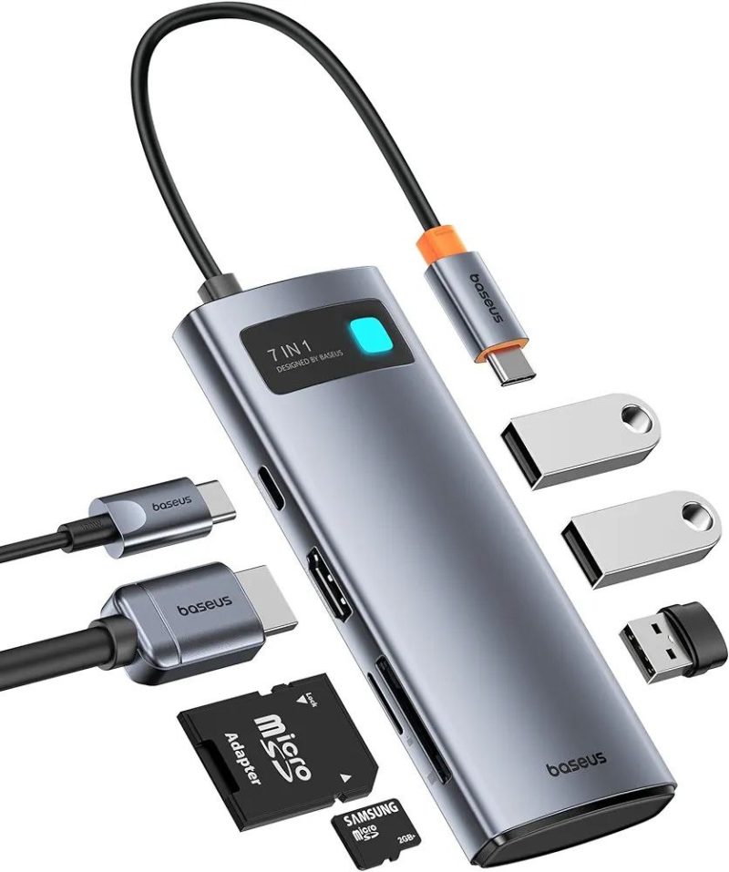 هاب 7 پورت USB-C باسئوس - Image 7