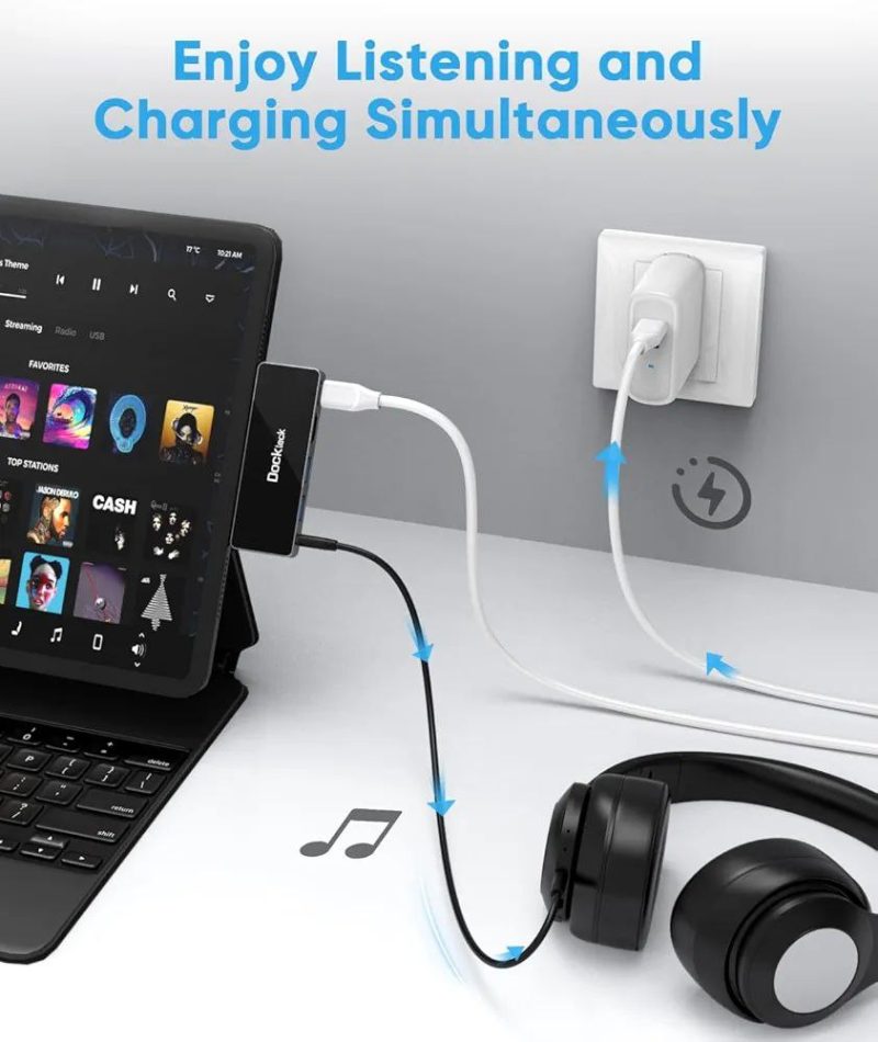 هاب 5 خروجی TYPE C برند DOCK TECH - Image 4