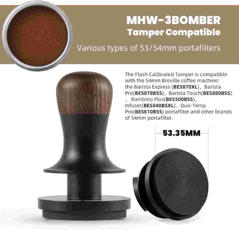 تمپر قهوه اسپرسو MHW-3BOMBER 53.35  میلی‌متری T6177T - Image 2