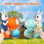 ماشین حباب ساز کودکان Bubble Guns همراه با محلول حباب دمنده اتوماتیک با 2 دسته بازی  - Image 2