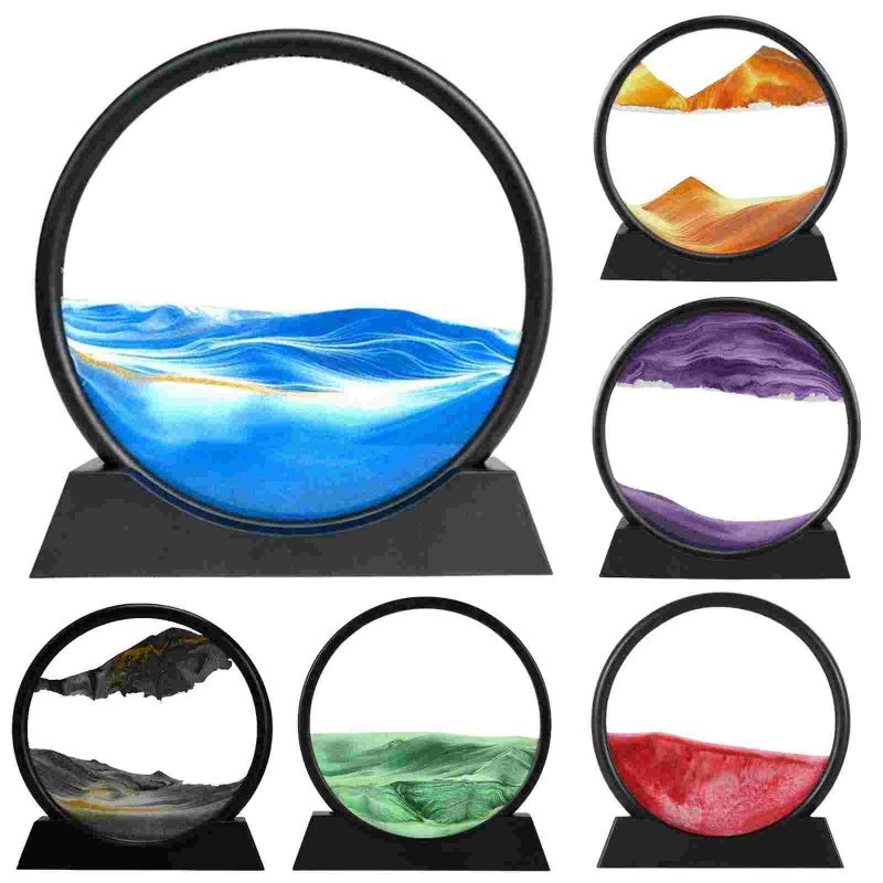 ساعت شنی بزرگ  طرح شناور ایستاده تابلو دکوری تزئینی quicksand painting - Image 6