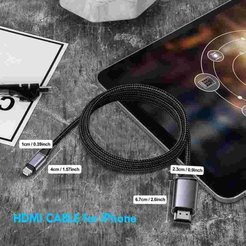 کابل لایتنینگ به اچ دی ام آی 4 متری - Image 3
