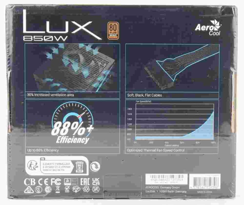 پاور 850 وات آیروکول Aerocool LUX850 - Image 5