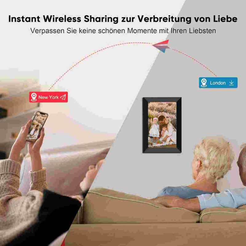 قاب عکس دیجیتال 10.1 اینچی MRQ، WiFi، Frameo - تصویر 5