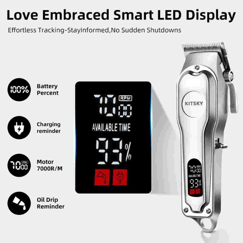 ماشین اصلاح حیوانات مدل  kitsky 8004 همراه با 6 شانه ماشین اصلاح و قیچی و شانه مخصوص - Image 6