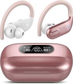 ایرپاد A7 , ایرپاد حلقه گوش  نمایشگر روی جعبه ی ایرپاد Deep Bass، IPX7 ضد آب , رنگ رز صورتی - Image 2