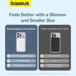 پاوربانک بیسوس مدل Magnetic Mini 2022  baseus PPCXM06 ظرفیت 6000 میلی آمپر ساعت - Image 5
