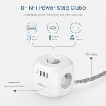 چتد راهی برق 4 طرفه LENCENT 1 Type-C و  3 USB-A - تصویر 4