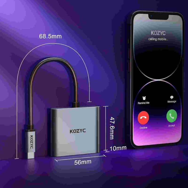 هاب KOZYC مبدل USB C به دو HDMI - Image 8