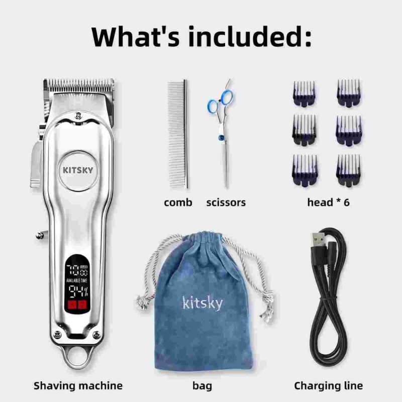 ماشین اصلاح حیوانات مدل  kitsky 8004 همراه با 6 شانه ماشین اصلاح و قیچی و شانه مخصوص - Image 8