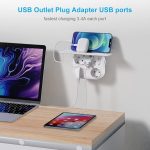 تقسیم دیواری Redagod  با 4 خروجی و 3 پورت USB - Image 5