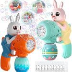ماشین حباب ساز کودکان Bubble Guns همراه با محلول حباب دمنده اتوماتیک با 2 دسته بازی 