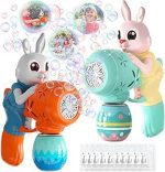 ماشین حباب ساز کودکان Bubble Guns همراه با محلول حباب دمنده اتوماتیک با 2 دسته بازی 