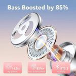 ایرپاد A7 , ایرپاد حلقه گوش  نمایشگر روی جعبه ی ایرپاد Deep Bass، IPX7 ضد آب , رنگ رز صورتی - Image 5