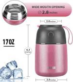 ظرف غذای 0.5 لیتری maxso SH860-5A\7A برای نگهداری غذاهای داغ همراه با قاشق - Image 3