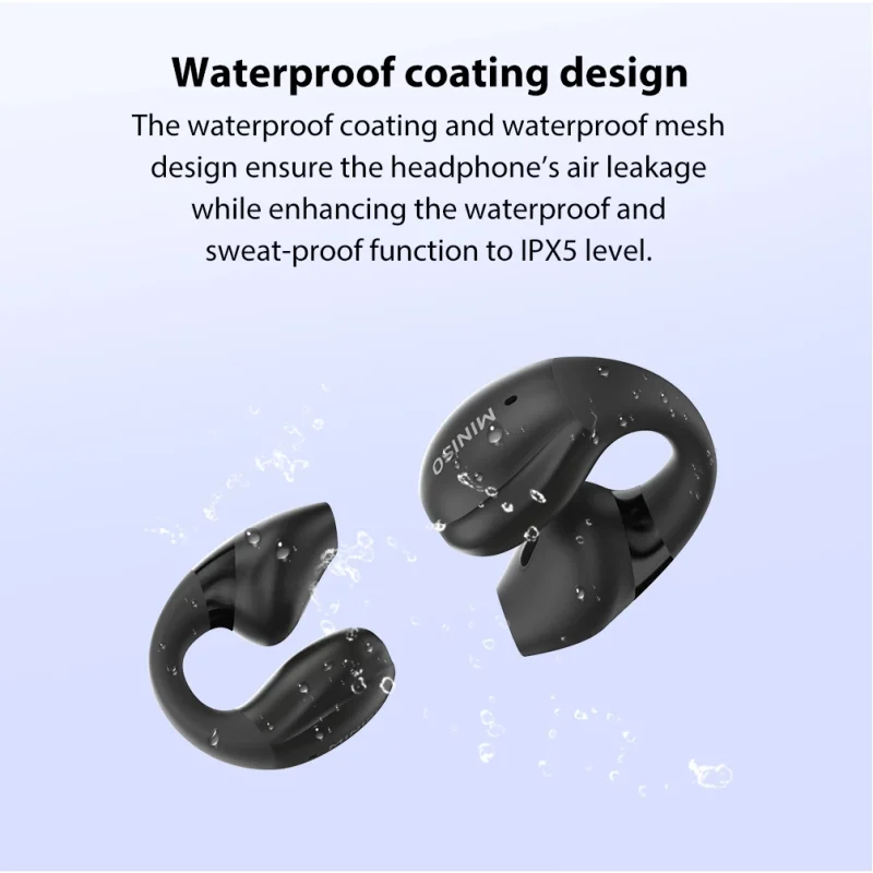 ایرپاد Miniso X29 OWS 5.4 با صفحه نمایش LED کنترل لمسی TWS  با میکروفون , Deep Bass - Image 8