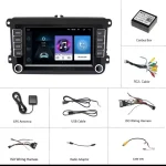 مانیتور 7" لمسی  Carplay/Android Auto  HD یونیت سر GPS WiFi بلوتوث SWC FM دوربین پشتیبان - Image 9