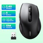 ماوس بی سیم UGREEN M511 طراحی ارگونومیک 2.4G، 4000 DPI، 5 DPI قابل تنظیم، 5 دکمه