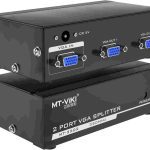 اسپلیتر 1 به 2 پورت VGA آداپتوردار 350Mhz مدل MT-3502