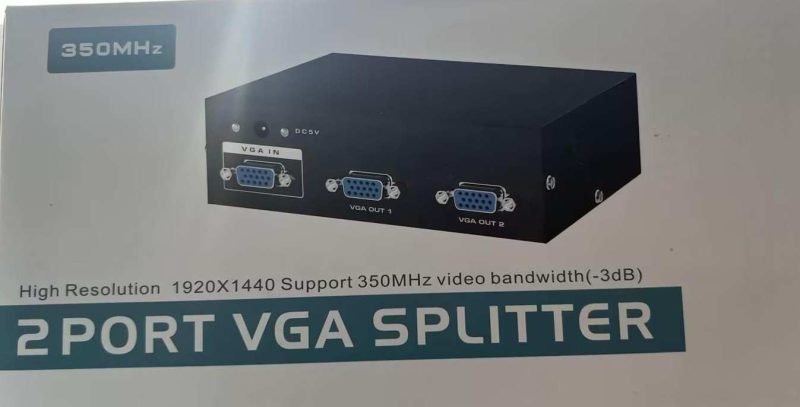 اسپلیتر 1 به 2 پورت VGA آداپتوردار 350Mhz مدل MT-3502 - Image 5