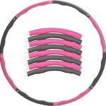 حلقه ورزشی alleisure روکش تمام فوم   صورتی و خاکستری