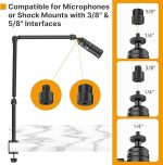 پایه دوربین سقفی، پایه وبکم میکروفون PICTRON VIJIM LS08 - Image 4