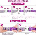 حلقه تناسب اندام مدل trepcrow با روکش فوم فشرده رنگ طوسی و بنفش - Image 5