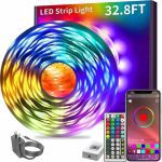 ریسه ال ای دی  KSIPZE برای اتاق خواب چراغ های نواری LED 32.8 فوت , تغییر رنگ RGB