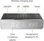 ساعت رومیزی با شارژر بی سیم Wireless Charging Digital Alarm Clock - Image 3