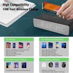 ساعت رومیزی با شارژر بی سیم Wireless Charging Digital Alarm Clock - Image 5