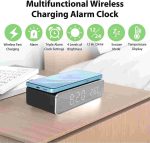 ساعت رومیزی با شارژر بی سیم Wireless Charging Digital Alarm Clock - Image 7