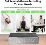 ساعت رومیزی با شارژر بی سیم Wireless Charging Digital Alarm Clock - Image 9