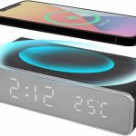 ساعت رومیزی با شارژر بی سیم Wireless Charging Digital Alarm Clock