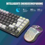 کیبورد و ماوس گیمینگ بی‌سیم RedThunder K84  ، QWERTZ آلمانی - تصویر 3