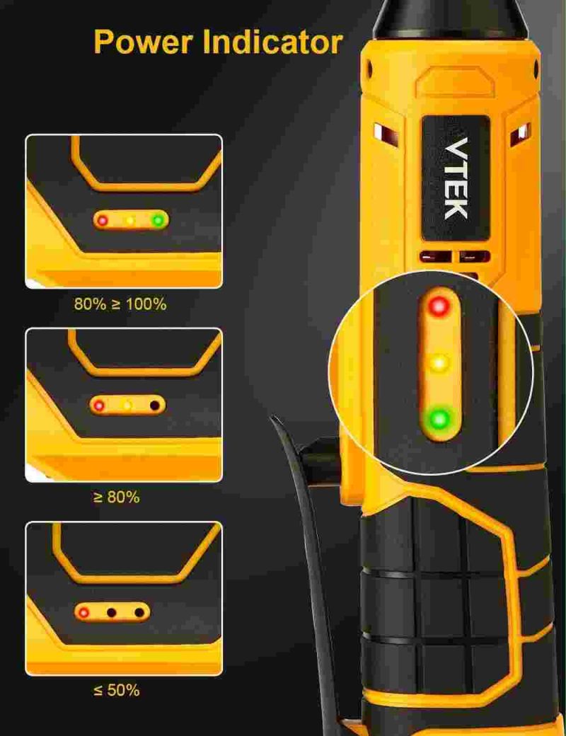 آچار بکس جغجغه‌ ای شارژی VTEK  مدلV116-2 - Image 4