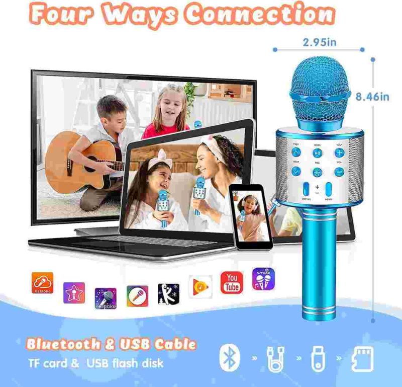 اسپیکر میکروفون handheld ktv ws-858 مدل : MK0003 - تصویر 5