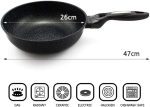 ماهی تابه  سرخ کردن نچسب آلومینیومی با روکش سنگ مرمر برند Dream Chef - Image 2