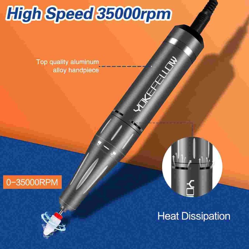 سوهان شارژی ناخن YOKE FELLOW - 35000RPM - تصویر 4