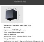 چراغ دیواری دکوراتیو دمپردار ٦وات Abs  - تصویر 4
