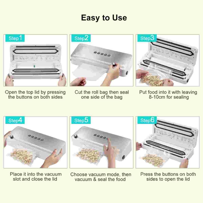 دستگاه بسته بندی و وکیوم مواد غذایی Bonsenkitchen مدل VS3802 - تصویر 4