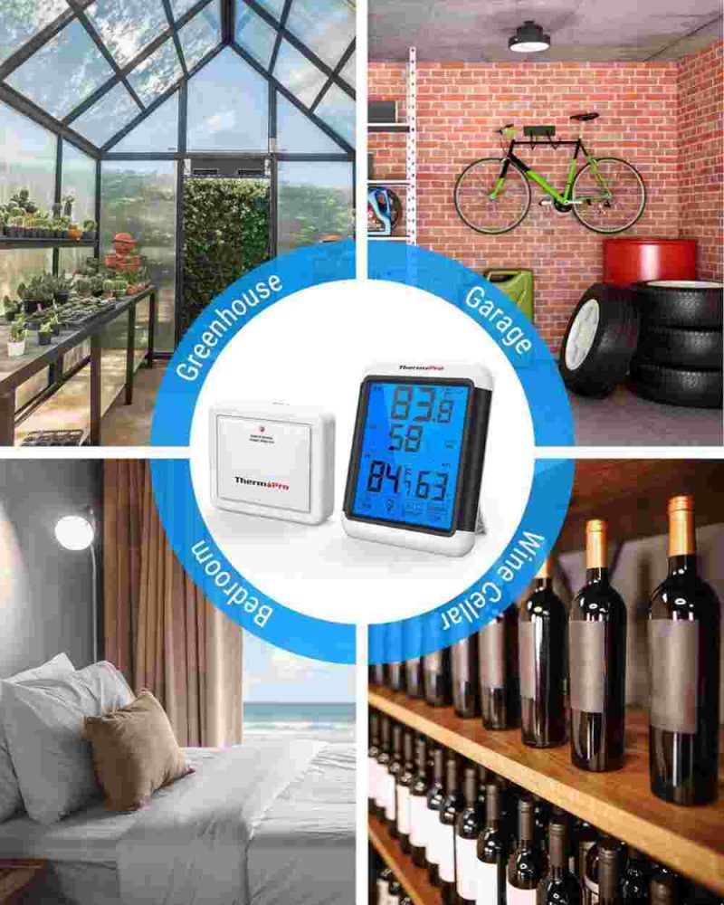 دما سنج ، رطوبت سنج و ساعت دیجیتالی ThermoPro مدل TP65 - تصویر 8