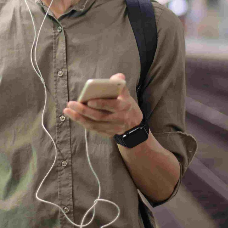 بند ورزشی برای ساعت اپل واچ برند nereldes با طراحی بافته شده (L، مشکی) - Image 5