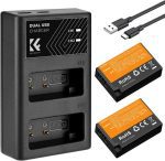 باطری دوعددی و شارژر دوبل دوربین کانن K&F LP-E17 Battery and Dual