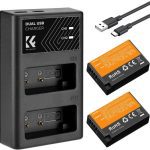 باطری دوعددی و شارژر دوبل دوربین کانن K&F LP-E17 Battery and Dual