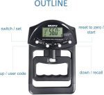 دینامومتر دستی دیجیتال GRIPX مدل EH101BK - تصویر 4