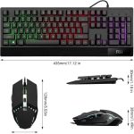کیبورد و ماوس گیمینگ Rii | RK400 RGB، مکانیکال سیمی، ماوس ۶ دکمه‌ای RGB - تصویر 3