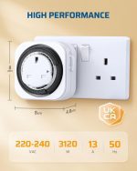 کلید پریز تایمر داخلی مکانیکی DEWENWILS - تصویر 6