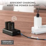 باطری دوعددی و شارژر دوبل دوربین کانن K&F LP-E17 Battery and Dual - Image 6