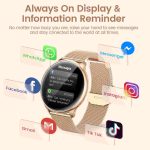 ساعت هوشمند RUXINGX G35 با صفحه 1.32 اینچ رنگ گولد با بند اضافه ی سفید - تصویر 2