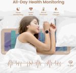 ساعت هوشمند RUXINGX G35 با صفحه 1.32 اینچ رنگ گولد با بند اضافه ی سفید - تصویر 3